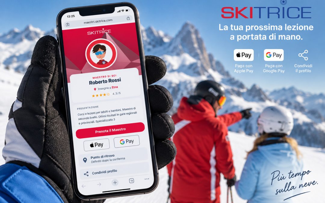 Skitrice 2026/27: Apple Pay, Google Pay e nuove funzionalità